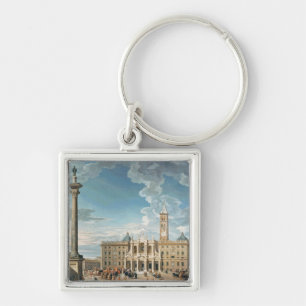 The Piazza Santa Maria Maggiore, 1752 Key Ring