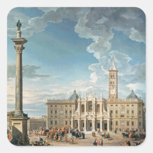 The Piazza Santa Maria Maggiore, 1752 Square Sticker