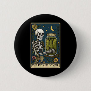 The Pickle Lover Tarot Card 6 Cm Round Badge