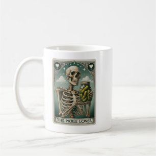 The Pickle Lover Tarot, Funny Pickle Shirt, Skelet Coffee Mug