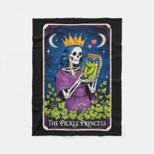 The Pickle Princess Tarot Card Lover Women Girl Fleece Blanket