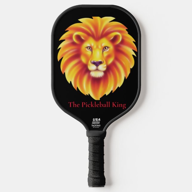 The Pickleball King – Bold Lion Graphic Pickleball Pickleball Paddle (Front)