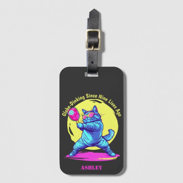 The Pickleball Prowler Luggage Tag (Front Vertical)