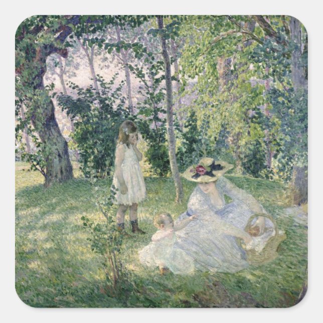 The Picnic, 1903 Square Sticker (Front)