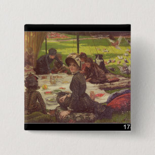 The Picnic , c.1881-2 15 Cm Square Badge