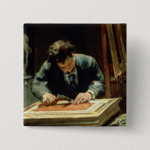 The Picture Framer, 1878 15 Cm Square Badge