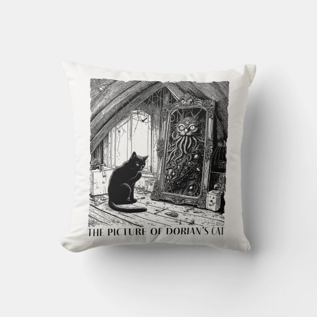 The Picture of Dorian’s Cat Cushion (Front)