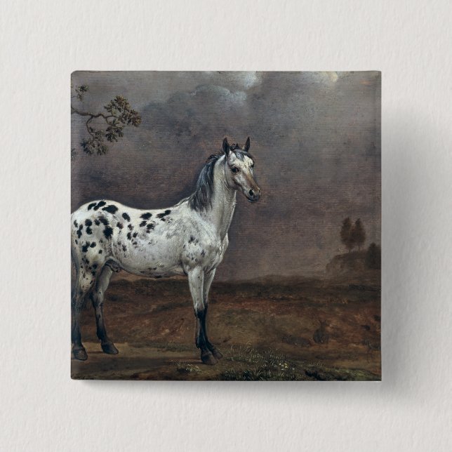 The Piebald Horse, 1653 15 Cm Square Badge (Front)