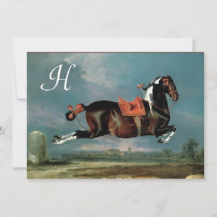 The Piebald Horse "Cehero' Rearing Monogram Invitation