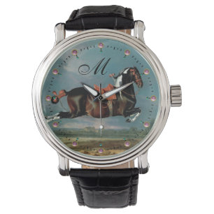 The Piebald Horse "Cehero' Rearing Monogram Watch