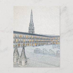 The Piece Hall, Halifax, Architectural Sketch Postcard
