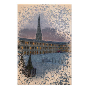 The Piece Hall, Halifax Artistic Vintage Print