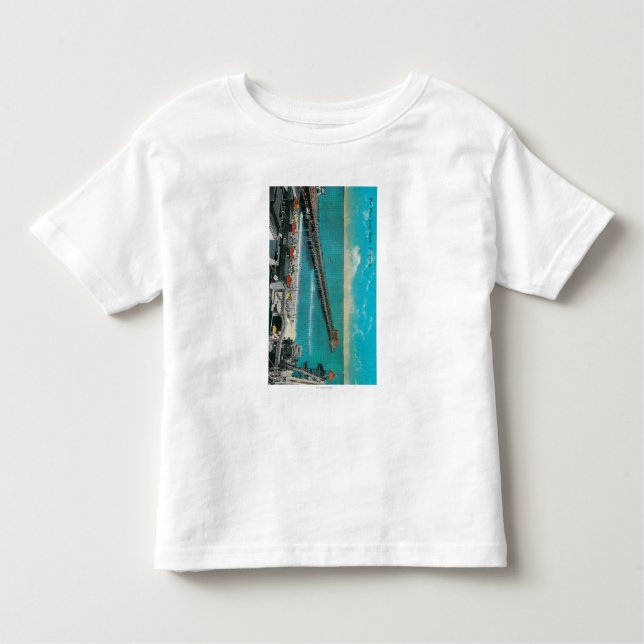 The Pier and Beach and Long Beach Toddler T-Shirt (Front)