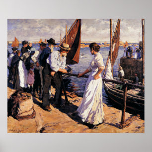 The Pier Head by Stanhope Forbes Poster