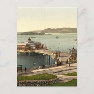 The Pier, with Drake's Island, Plymouth, England Postcard