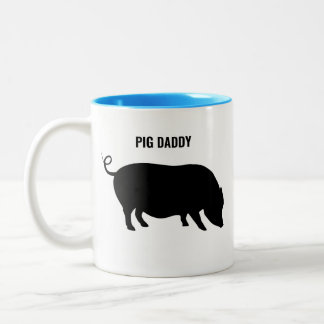 The Pig Daddy Mug. Two-Tone Coffee Mug