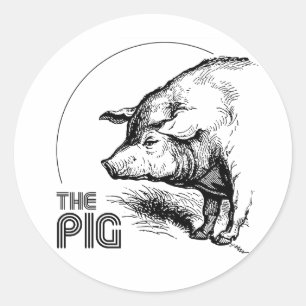 THE PIG VINTAGE CLASSIC ROUND STICKER
