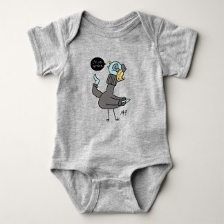 The Pigeon I'm an Artist Baby Heather Bodysuit