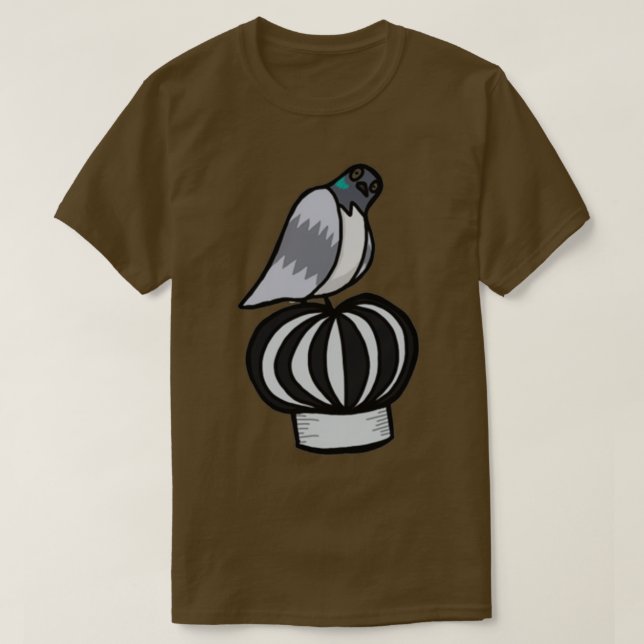 The Pigeon In My Brain T-Shirt (Design Front)