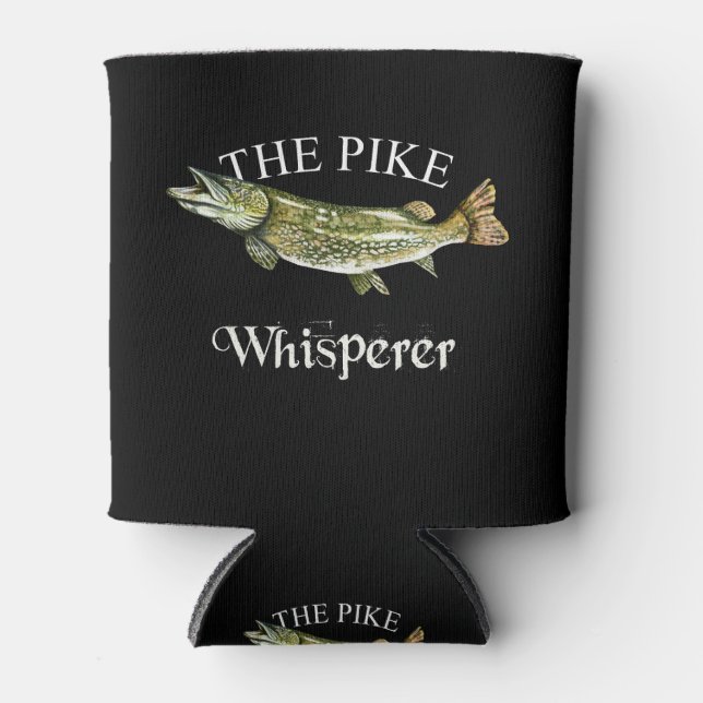 The Pike Whisperer Dark Can Cooler (Front)