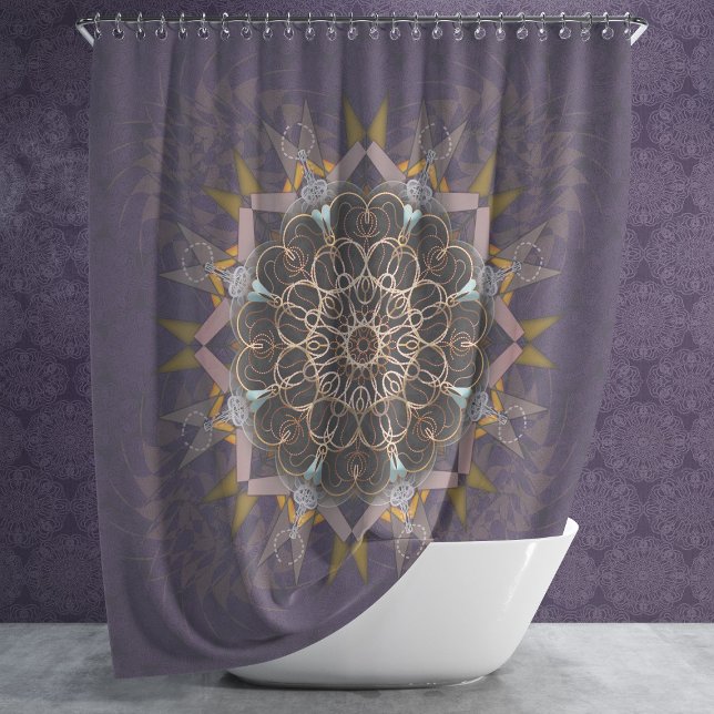 The pillared thread tie-in purpura refraction shower curtain (Creator Uploaded)