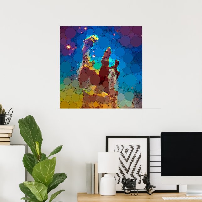 The Pillars of Creation, Nebula of the Eagle, Dots Poster (Home Office)