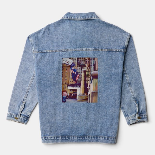 The Pillars of the Plaza Denim Jacket (Back)