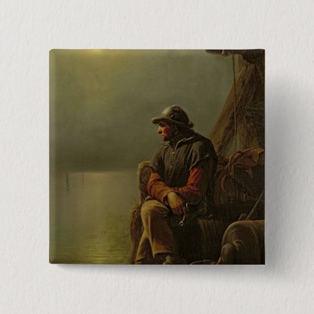 The Pilot Keeps Watch, 1851 15 Cm Square Badge (Front)