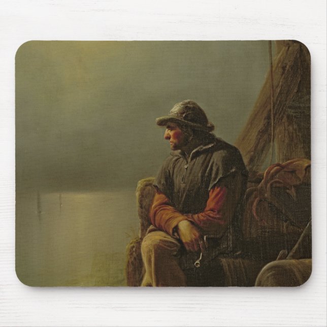 The Pilot Keeps Watch, 1851 Mouse Pad (Front)