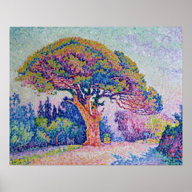 The Pine Tree at St. Tropez, 1909 Poster (Front)