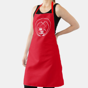 The pine tree is folded in my arms, and the plum t apron