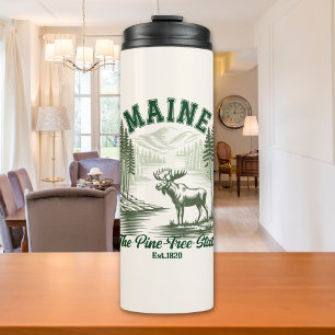 The Pine Tree State Mountain Forest View Thermal Tumbler