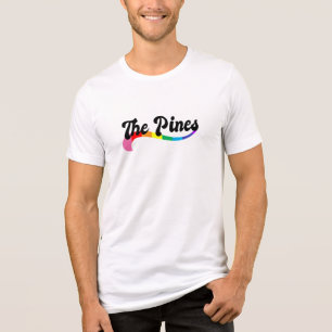 The Pines Fire Island NY rainbow logo LGBTQ pride Tri-Blend Shirt