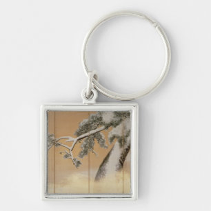 The Pines under Snow Key Ring