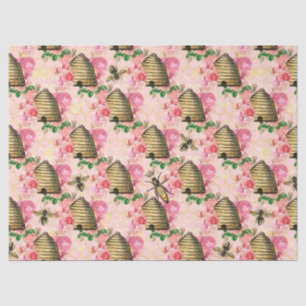 The Pink and Gold Bee Series Design 11 Tissue Paper