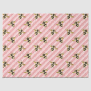The Pink and Gold Bee Series Design 12 Tissue Paper