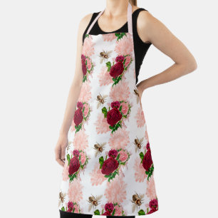 The Pink and Gold Bee Series Design 13 Apron