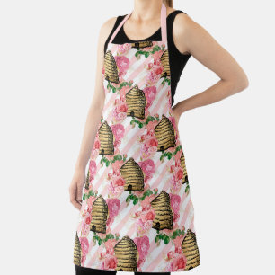 The Pink and Gold Bee Series Design 15 Apron