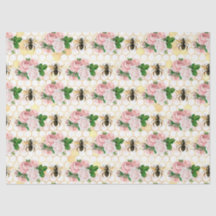 The Pink and Gold Bee Series Design 17 Tissue Pape