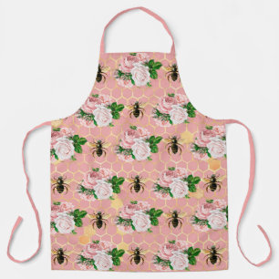 The Pink and Gold Bee Series Design 18 Apron