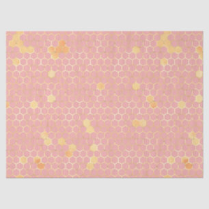The Pink and Gold Bee Series Design 2 Tissue Paper