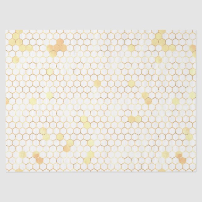 The Pink and Gold Bee Series Design 6 Tissue Paper (Front)