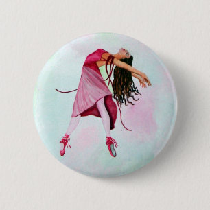 The Pink Ballerina 6 Cm Round Badge