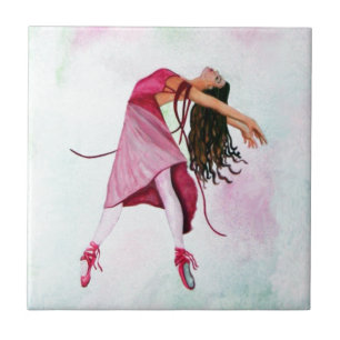 The Pink Ballerina Ceramic Tile