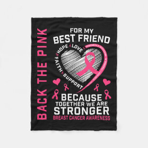 The Pink Best Friend Breast Cancer Awareness Shirt Fleece Blanket
