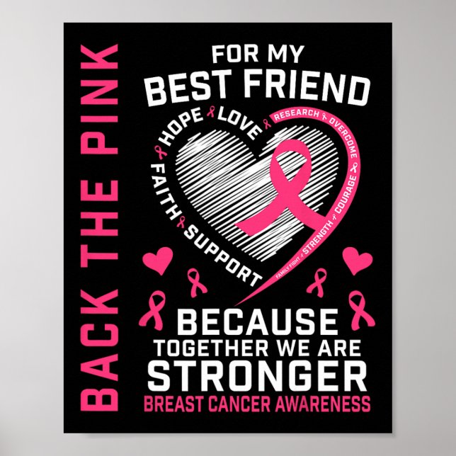 The Pink Best Friend Breast Cancer Awareness Shirt Poster (Front)