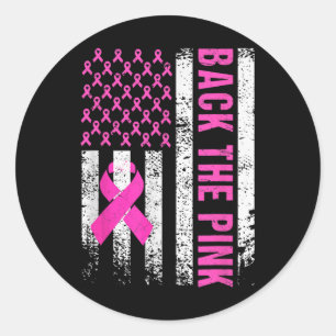 The Pink Breast Cancer Awareness Flag Toddler Wome Classic Round Sticker