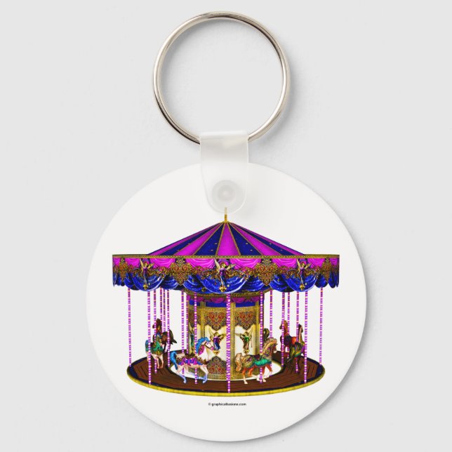 The Pink Carousel Key Ring (Front)