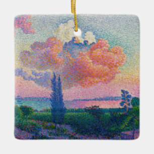 The Pink Cloud, painting by Henri-Edmond Cross Ceramic Ornament