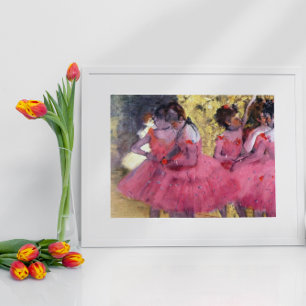The Pink Dancers, Before the Ballet by Edgar Degas Poster